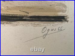 Belle Lithographie Takanori Oguiss Gravure Signée Paris Japon Art France Rue