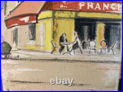 Belle Lithographie Takanori Oguiss Gravure Signée Paris Japon Art France Rue