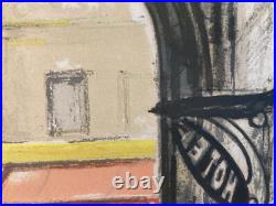 Belle Lithographie Takanori Oguiss Gravure Signée Paris Japon Art France Rue