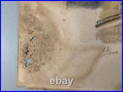 Belle Lithographie Takanori Oguiss Gravure Signée Paris Japon Art France Rue