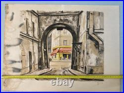 Belle Lithographie Takanori Oguiss Gravure Signée Paris Japon Art France Rue