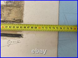 Belle Lithographie Takanori Oguiss Gravure Signée Paris Japon Art France Rue