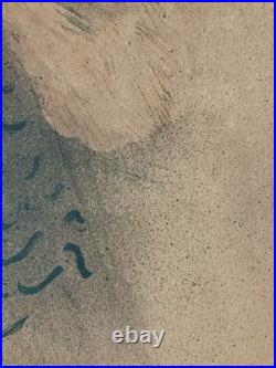 Belle lithographie Gravure Signée Henri De Toulouse Lautrec Femme Portrait, 1950