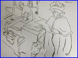 Belle lithographie Gravure Signée Henri De Toulouse Lautrec Jane Avril, 1969 Art