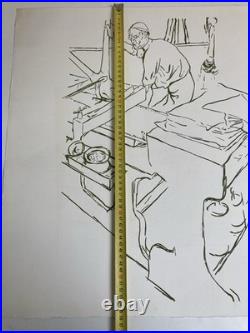 Belle lithographie Gravure Signée Henri De Toulouse Lautrec Jane Avril, 1969 Art