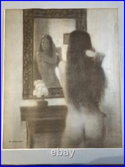 Belle lithographie femme nu erotique 1966 Bill Stilson William gravure art fille