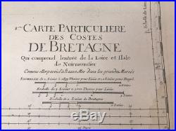Bellin Carte Marine Bretagne Noirmoutier Nantes Le Croisic St Brevin C. 1753