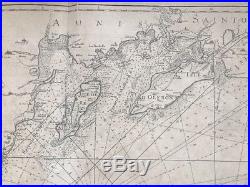 Bellin Carte Marine Ile de Ré, d'Oléron, d'Yeu c. 1753