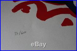 Bengt LINDSTROM Lithographie Originale Signée Numérotée 37/60 COBRA 72x51 cm