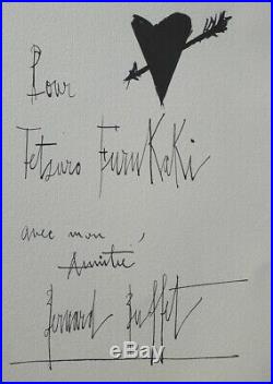 Bernard BUFFET Dédicace GRAVURE signée #1961 #197ex