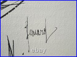 Bernard BUFFET La rose noire GRAVURE signée, 1961, 197ex