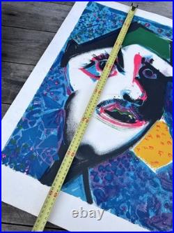 Bernard LORJOU Visage Lithographie Litho Originale Art Moderne