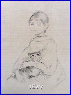 Berthe Morisot, Gravure XIXe, Julie Manet, Impressionnisme, Engraving, 19th