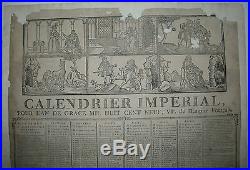 CALENDRIER IMPERIAL de l'EMPIRE Français de 1809 Dubuc Imp. ROUEN LECRÊNE-LABBEY