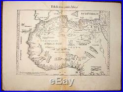 CARTE ANCIENNE DE L'AFRIQUE DU NORD par FREISS 1522-1535 rare antic map Africa