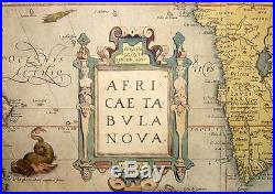 CARTE ANCIENNE D'AFRIQUE GENERALE, par Abraham ORTELIUS 1570 AFRICAE TABULA NOVA