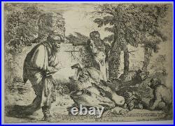 CASTIGLIONE J. G. B Diogène à la recherche d'un honnête homme. C. 1645. Eau-forte