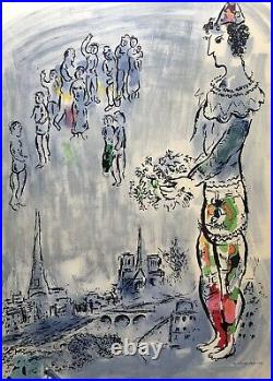 CHAGALL Marc Affiche Exposition Grand Palais 1969-70 Paris Lithographie Mourlot