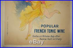 CHERET Jules AFFICHE VIN MARIANI French Tonic wine GRANDE LITHOGRAPHIE POSTER