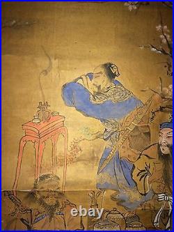 CHINE. Grand Rouleau Peint Chinois Ancien (XIXéme)