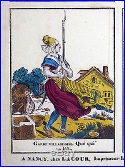 COMPATRIOTES c1830 LACOUR Nancy Thiébault IMAGERIE POPULAIRE Satire HUMOUR Femme