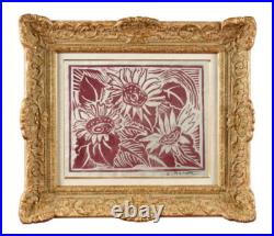C. Bonin Pissarro (1921-2021) Rare Lithographie Nature Morte Fleurs (4)