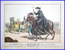 Caricature De La Couronnement De Napoléon Satire Gravure