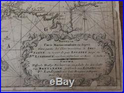 Carte Ancienne Van Keulen Bretagne 1698 Morlaix Ile De Batz Roscoff