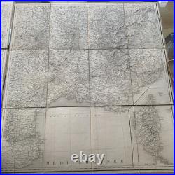 Carte De France Pour Le Service Du Genie Militaire 1825 En 4 Parties