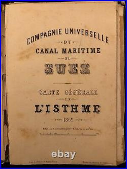 Carte De L'isthme De Suez Port Said Ismailia & Suez 1869