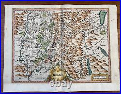 Carte Géographique La Bresse C. 1633 Hondius