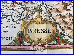 Carte Géographique La Bresse C. 1633 Hondius