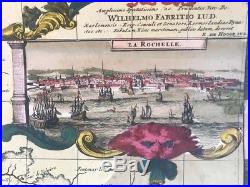 Carte Marine 1693 De Hooge La Rochelle Oleron Ile De Ré Cordouan Aix