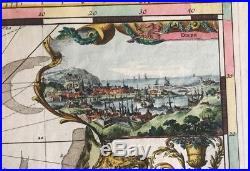 Carte Marine 1693 De Hooge Mortier Dieppe Le Havre Rouen