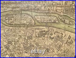 Carte Plan de Paris 1767 Chéreau Gravure originale XVIIIe Grand format 89 cm