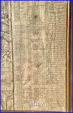Carte Plan de Paris 1767 Chéreau Gravure originale XVIIIe Grand format 89 cm