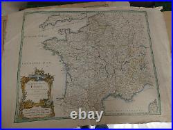 Carte Vaugondy 1750. Le Royaume de France divisé suivant les Gouvernement