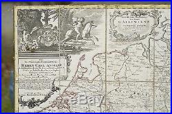Carte XVIII° géographique des POSTES dALLEMAGNE Homan 1786 de Paris à Cracovie