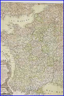 Carte XVIII° la FRANCE et ses Provinces DESNOS Géographe Paris 1774