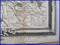 Carte ancienne 1766. Environs de Paris. Carte gravée, coloris d' époque XVIIIe