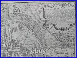 Carte ancienne Cinquième plan de la ville de Paris N. De La Mare 1705 Carte ancienne Cinquième plan de la ville de Paris N. De La Mare 1705