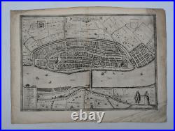 Carte ancienne Kampen (Pays-bas) Braun & Hogenberg Circa 1580 Carte ancienne Kampen (Pays-bas) Braun & Hogenberg Circa 1580