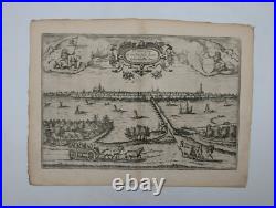 Carte ancienne Kampen (Pays-bas) Braun & Hogenberg Circa 1580