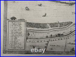 Carte ancienne Kampen (Pays-bas) Braun & Hogenberg Circa 1580