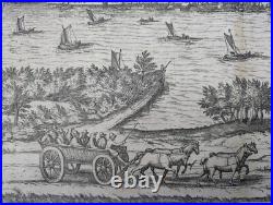 Carte ancienne Kampen (Pays-bas) Braun & Hogenberg Circa 1580