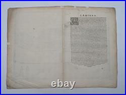 Carte ancienne Kampen (Pays-bas) Braun & Hogenberg Circa 1580