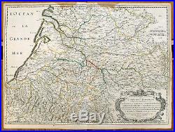 Carte ancienne SANSON ant. Map 1651 GUYENNE GASCOGNE Saintonge Armangnac Bayonne