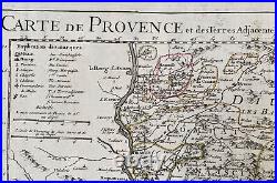 Carte de Provence et des terres adjacentes par Guillaume Delisle 1780