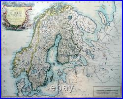 Carte des Royaumes De Suède et Norwege Jean-Baptiste de la Fosse 1780