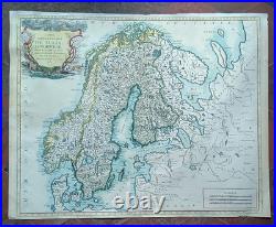 Carte des Royaumes De Suède et Norwege Jean-Baptiste de la Fosse 1780